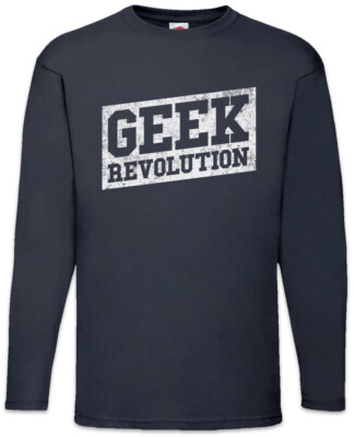 Geek Revolution Langarm T-Shirt Game Gamer Gaming Computer Science Admin Fun