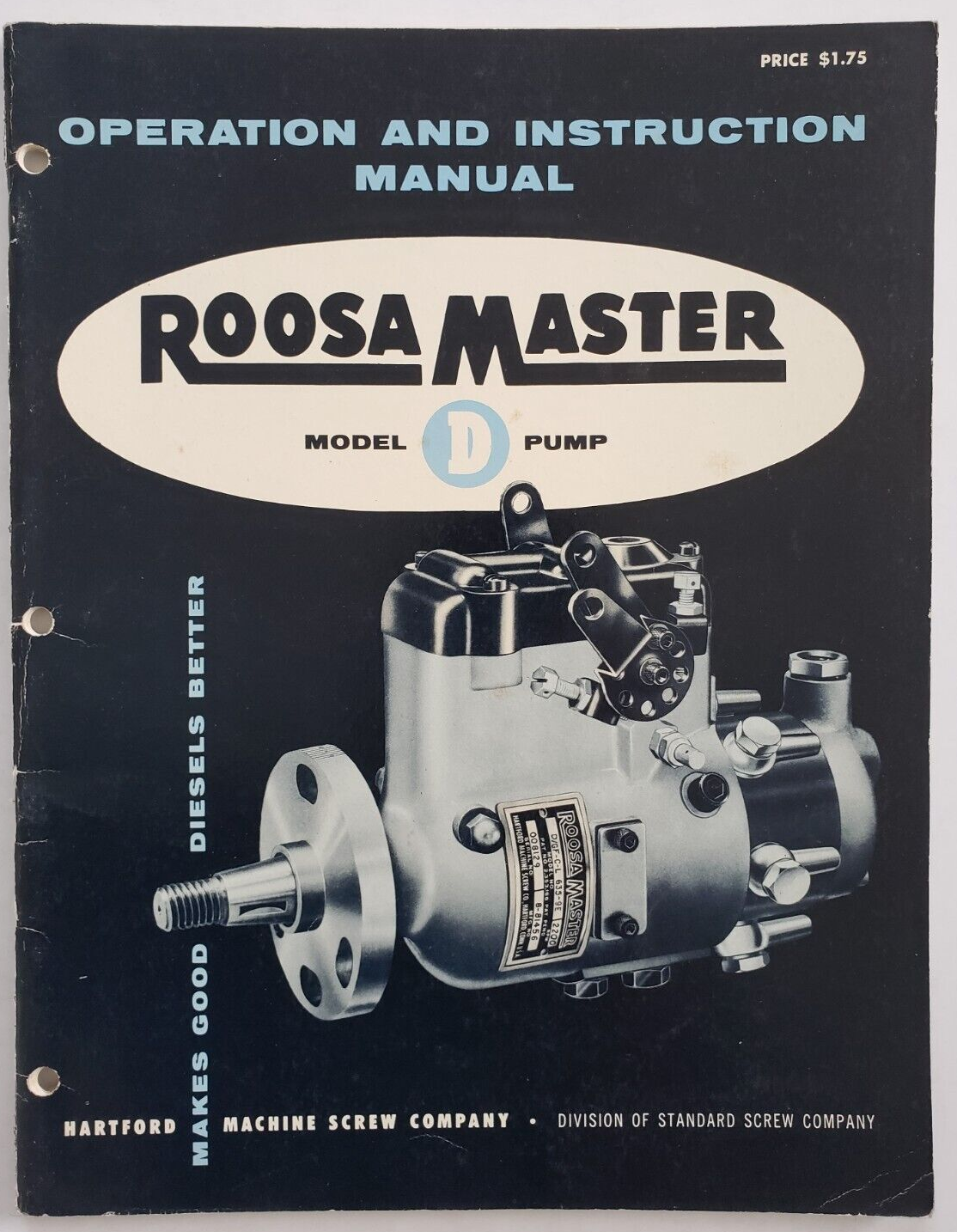 Roosa Master D Injection Injector Pump OPERATIONS &amp; INSTRUCTION MANUAL SERVICE | eBay