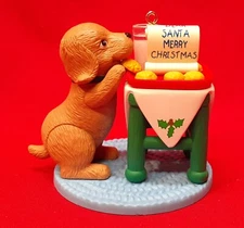 "Christmas Thief" Puppy Christmas Ornament Limited Edition Eckerd Drug - NIB