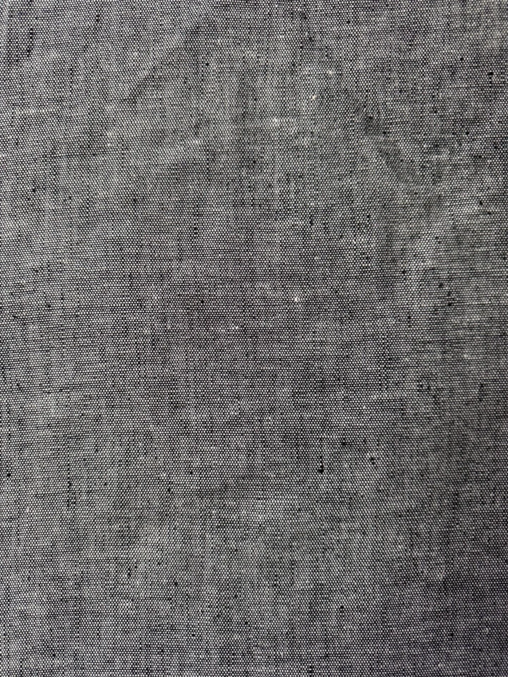 100% Linen Fabric Yarn Dyed Two-Tone Black/White Heavy Weight By the Yard - Image 3 of 3