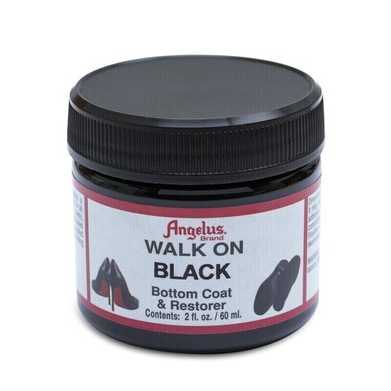 Angelus Paint Walk On BLACK Restorer 2 Oz - Black Bottom Coat