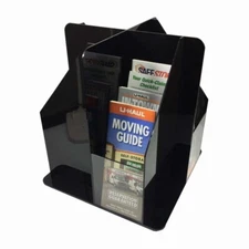 Returned item 16 Pocket Rotating Acrylic Literature Holder Brochure Display Rack