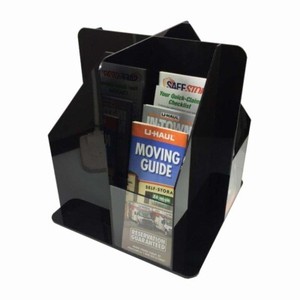 Returned item 16 Pocket Rotating Acrylic Literature Holder Brochure Display Rack