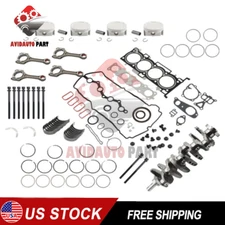 Engine Overhaul Rebuild Kit & Crankshaft & 4X Con Rods For Hyundai KIA 2.4L