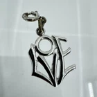 Vintage Sterling Silver  Wells “LOVE” Charm Retro Spring Ring