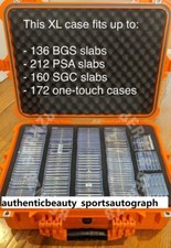 EXTRA LARGE XL ORANGE STORAGE TRAVEL CASE PSA/BGS GRADED CARDS SLABS TCG/Pokemon