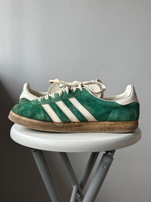 Vintage 1992 Adidas Gazelle OG Green Suede Sneakers Shoes Size US 9.5 Rare  | eBay
