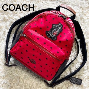 coach red mini backpack
