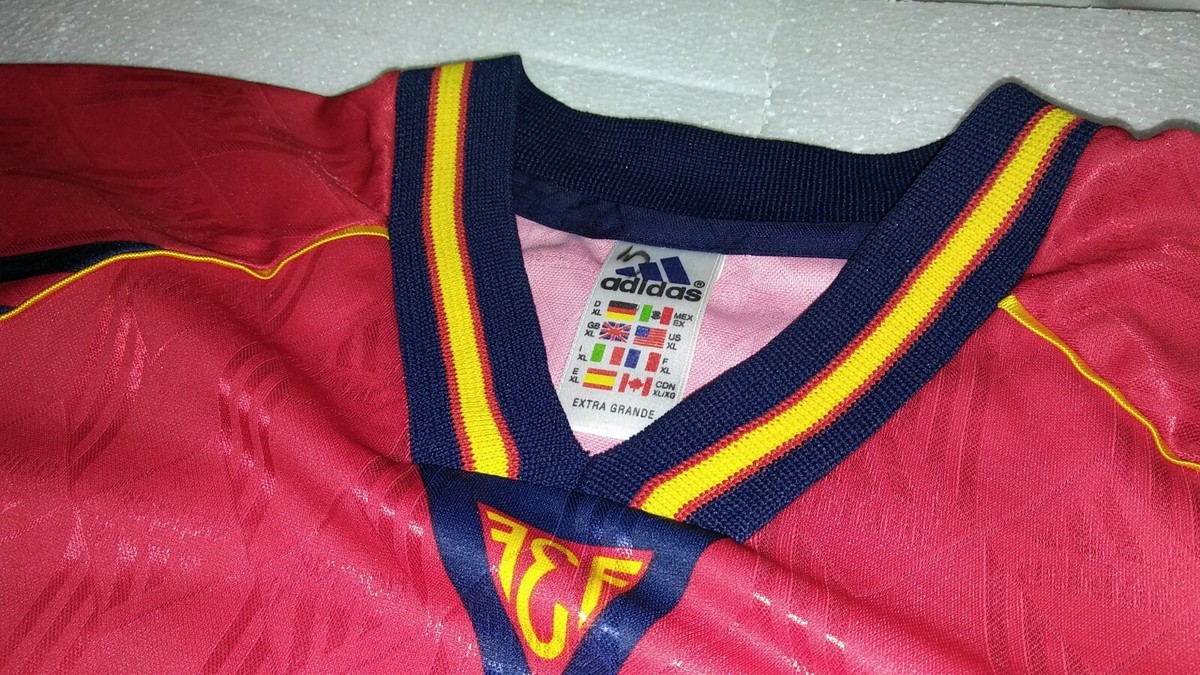 1998 SELECCION ESPAñA HOME ADIDAS XL L JERSEY RFEF SPAIN