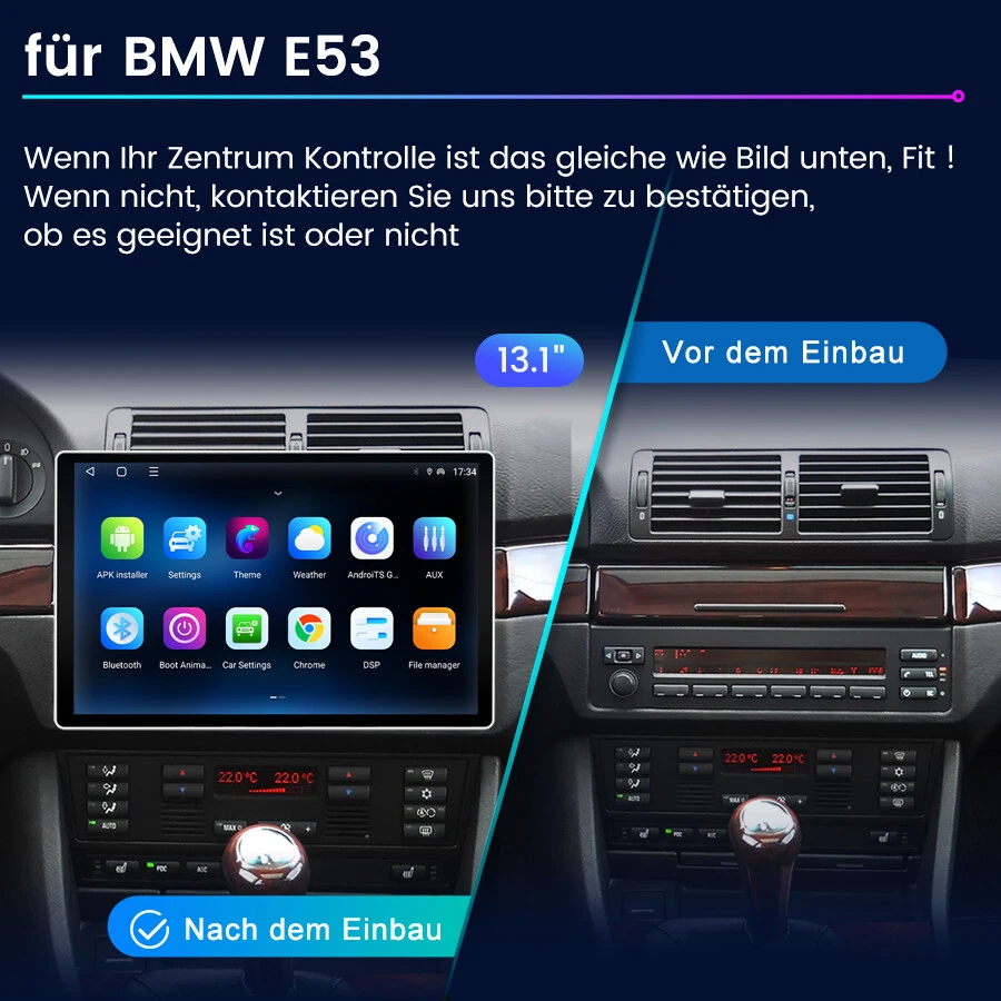 13" Android Radio für E53 BMW X5 Navi Carplay Autoradio 4G LTE 6+128GB - Bild 2 von 4