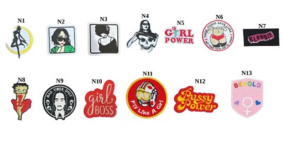 Girls Girly Moon Stylish Glasses Emo Blondie Boss Embroidered Iron Sew on Patch