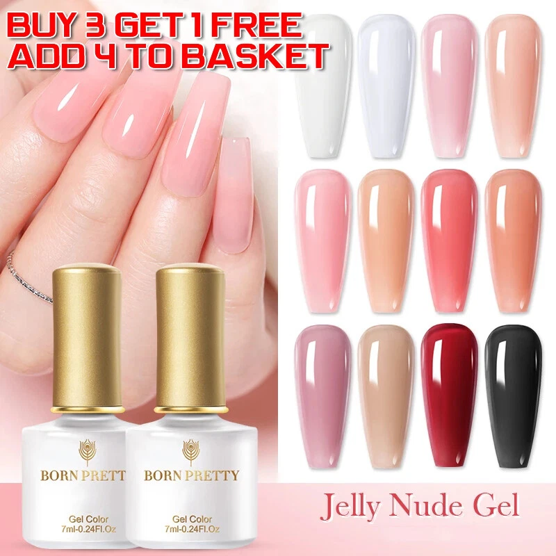 BORN PRETTY Gel Nail Polish Semi-transparent Nail Varnish Soak Off UV LED Gel UK