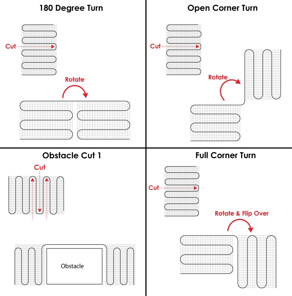 ELECTRIC TILE RADIANT FLOOR HEAT SYSTEM, WARM FLOOR KIT, 120V with Thermostat - Image 4 of 4