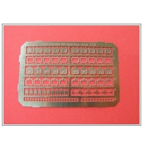 CTM 1/24 1/25 Semi Truck Model Kit Photoetch Metal Toolbox Door Handles 20pcs