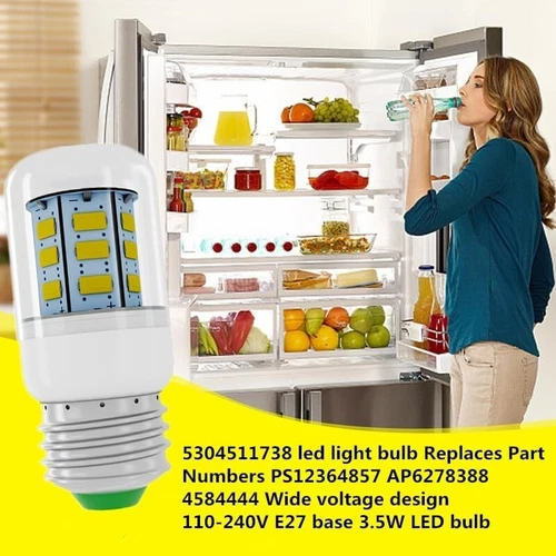 2Pcs LED Refrigerator Light Corn Bulb E27 3.5W For Frigidaire Kenmore 5304511738 - Picture 5 of 8