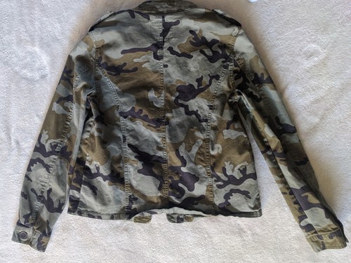Sanctuary by Anthropologie Salute Camo Military Jacket | Size Small Four Pockets - Picture 10 of 12