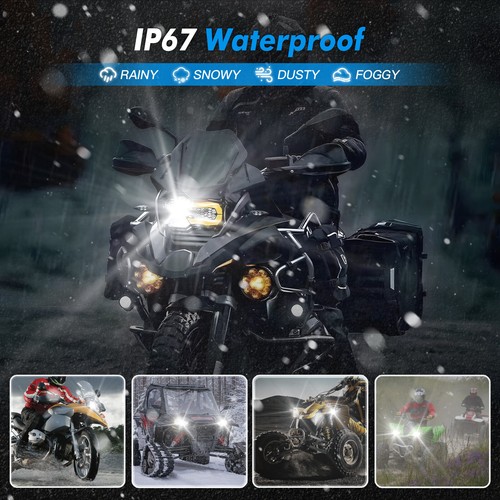 BEVINSEE Z26 2x BA20D LED Headlight Bulbs Motorcycle High/Low Beam Super Bright - Picture 8 of 10