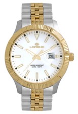 LORENZ Ginevra Orologio Uomo Jubilee 26981FF Bianco Colore Acciaio e Oro con Dat