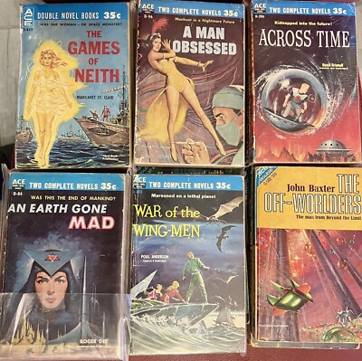 Lot of 20 Ace Double SCI-FI Books Novels Paperbacks D F G H Series EARLY ISSUES