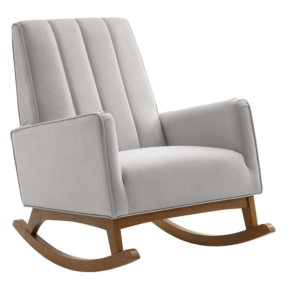 Sway Performance Velvet Rocking Chair Light Gray EEI 4456 LGR eBay