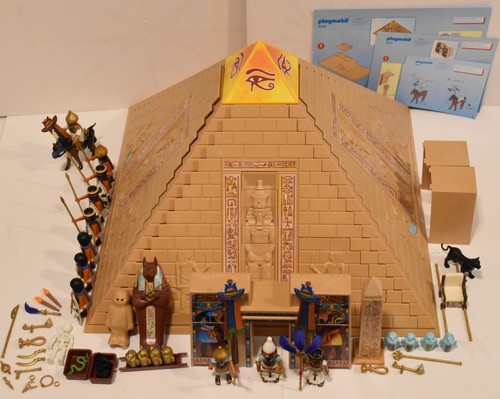Playmobil 4240 4243 4245 Egyptian Pyramid Pharao’s Temple soldiers lot A - Afbeelding 1 van 14