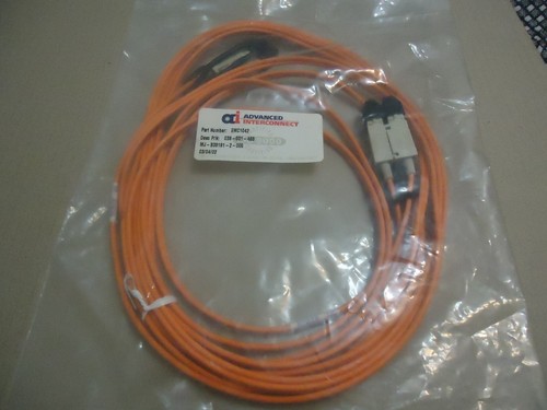 ADVANCED INTERCONNECT 5M DUPLEX MM FIBER OPTIC CABLE PART NO EMC1042. - 第 2/3 張圖片