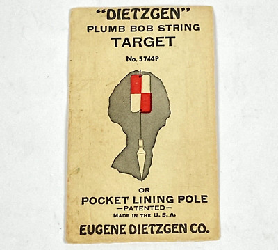 Vintage Dietzgen Plumb String Target No 5744P or Pocket Lining Pole Sealed