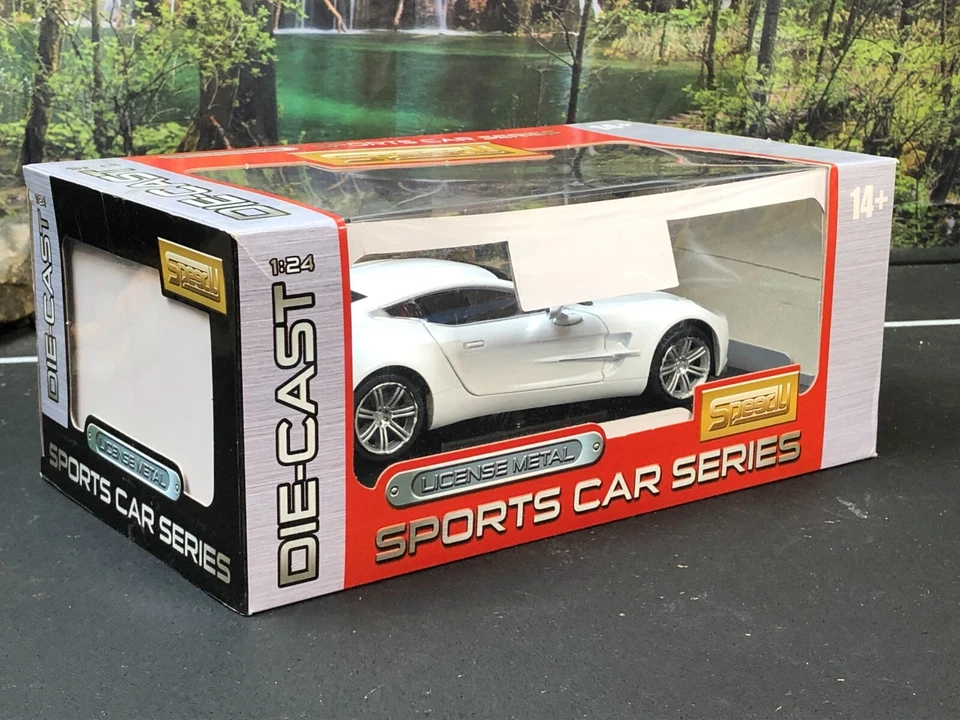Coche Modelo Diecast Speedy 1:24 BLANCO ASTON MARTIN ONE-77 Nuevo en Caja Foto 4 de 4