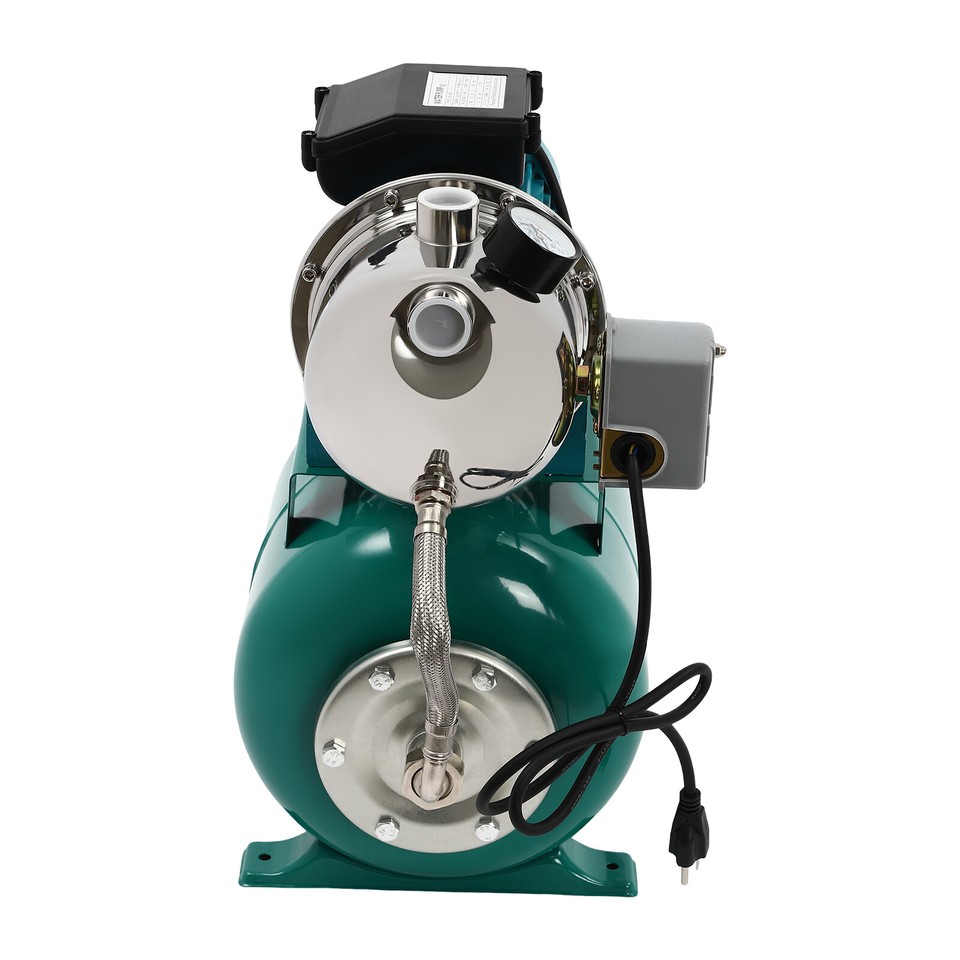0.75kw 1HP Shallow Well Pump with Pressure Tank, Irrigation Water Pump ...