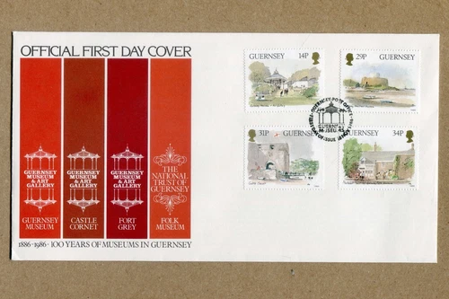 GUERNSEY, 100th. Year of Museums in Guernsey First Day Cover Series 1986 FDC