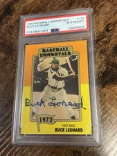 Buck Leonard 1980 Baseball Immortals PSA/DNA Authentic On Card Auto HOF