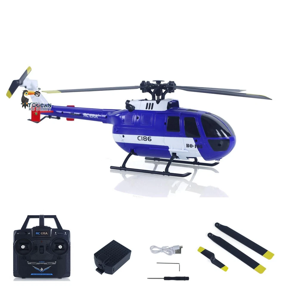 1/48 RC C186 4CH Flybarless RC Helicopter RTF Model Barometer Altitude Hold - Image 3 of 4