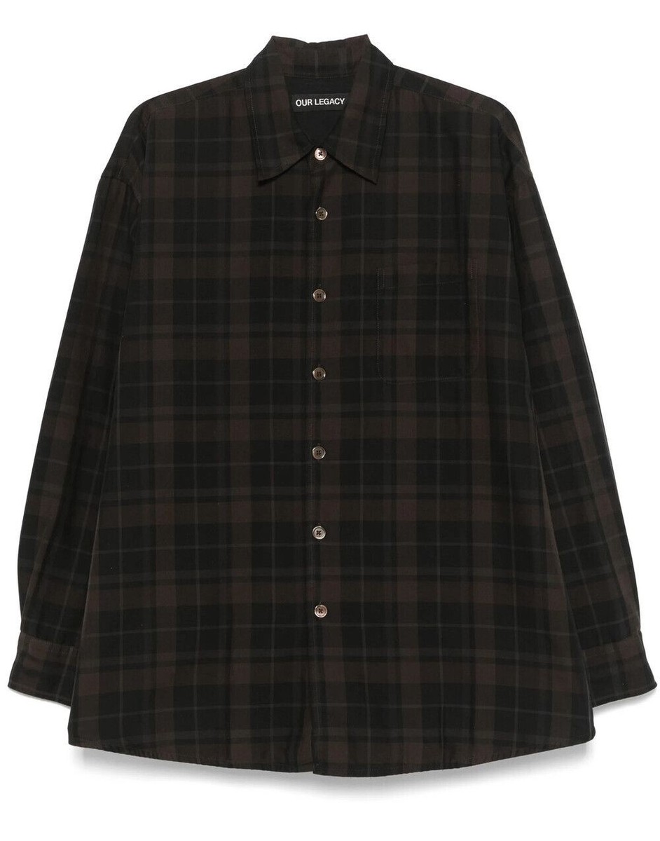 Our Legacy Black Sheer Shadow Check Shirt 139104376 | eBay
