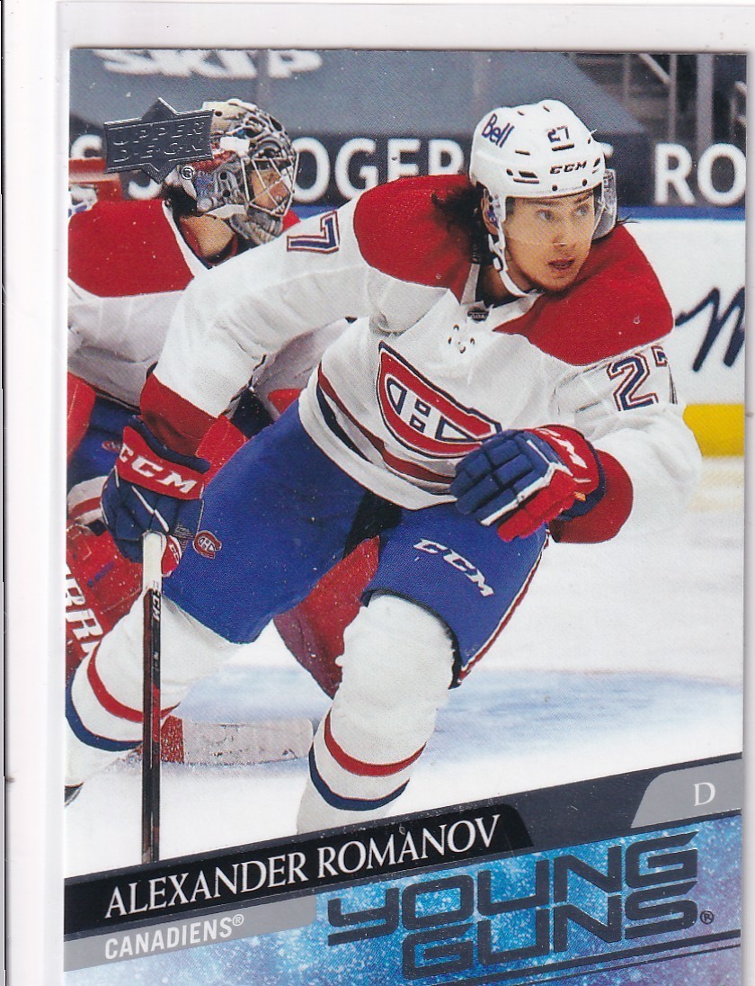 20/21 UD SERIES 2 ALEXANDER ROMANOV YOUNG GUNS RC SP ROOKIE #455