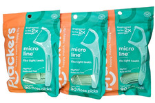 Plackers MICRO MINT flavored flossers 90ct 3 pack