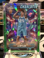 2024-25 Topps Chrome Sapphire KJ Simpson #102 Green /99 TZ 12O
