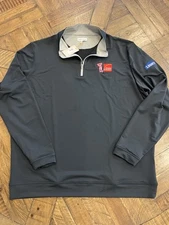 Peter Millar XXL Owens Corning Lowes Branded Quarter Zip Black Pink Panther NWT