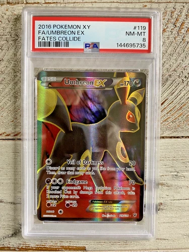 PSA 8 Umbreon EX (Full Art) 119/124 Fates Collide Holo