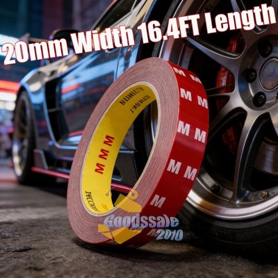 1 Roll 16.4ft Car Double Sided Foam Tape For Car Truck Auto Body Windows Doors