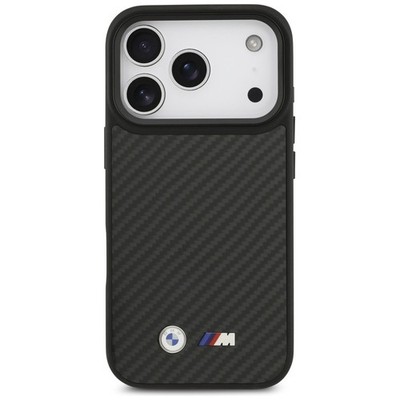 BMW iPhone 17 Pro Hülle Case Cover MagSafe M Aramid Carbon Kevlar black