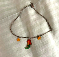 Authentic Disney "The Little Mermaid" Necklace, 16", Starfish and Ariel Charms