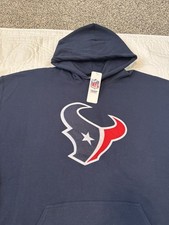 Houston Texans Hoodie X-Large Logo Blue NFL Football Sweatshirt NWT