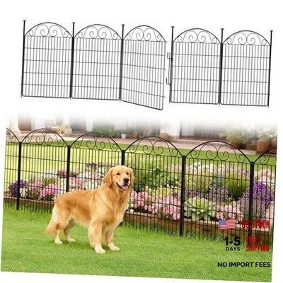 5 Panels No Dig Decorative Garden Dog Fence 40 in(H) X 12.08ft(L)(+1 Lock)