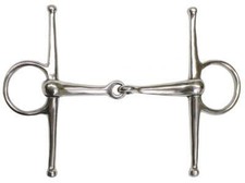 Showman Stainless Steel Full Cheek Snaffle Bit w/ 5" Broken Mouth