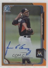 2015 Bowman Chrome Prospects Orange Refractor 25/25 Jarlin Garcia Auto 1u6