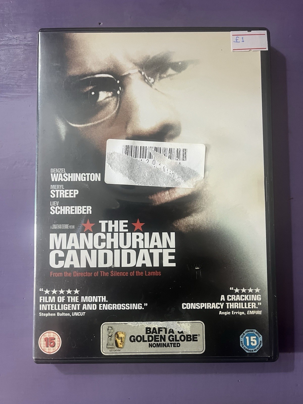 The Manchurian Candidate DVD Video Movie 2004 Region 2 PAL UK Denzel Washington