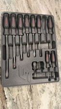 Snap On Tools Sgdx120b Dt 12pc Dark Titanium Soft Grip Combo Screwdriver Set New