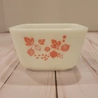 Vintage Pyrex Pink Gooseberry 0501 Refrigerator Dish No Lid