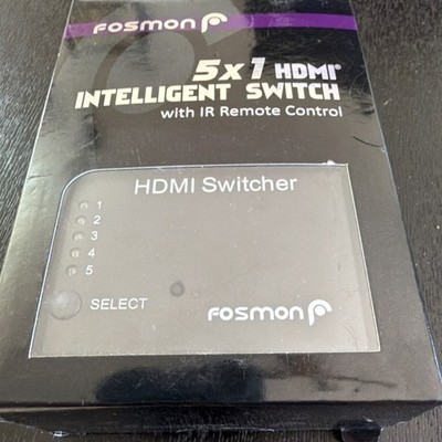Fosmon 5x1 HDMI Switcher HD1832 IR Remote 3D 1080p Dolby DTS Auto Sensing