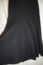 Marks & Spencer Black 70% linen skirt Panelled Midi Maxi Swishy Godet WORN ONCE